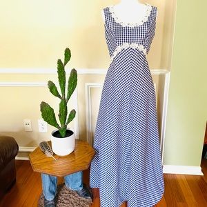 VINTAGE 70’s M/L Miami Gingham Dress
